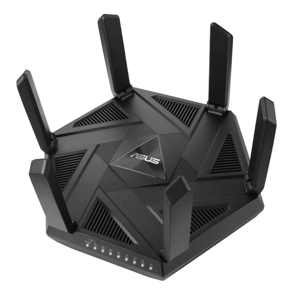ASUS ROUTER/Gaming/574+4804+2402Mbps/2.4GHz2x2/5GHz4x4/6GHz2x2/2xWAN/5xLAN/1xUSB/AiMesh/AiProtection/MU-MIMO/VPN/Qos90IG07B0-MU9