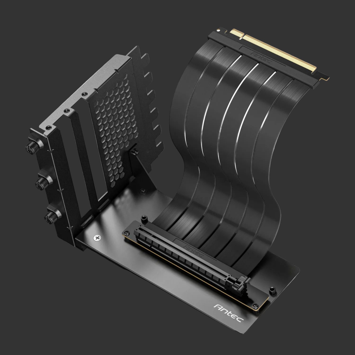 Antec PCI-E 4.0 Riser Cable Vertical Bracket Kit (200mm) - Black