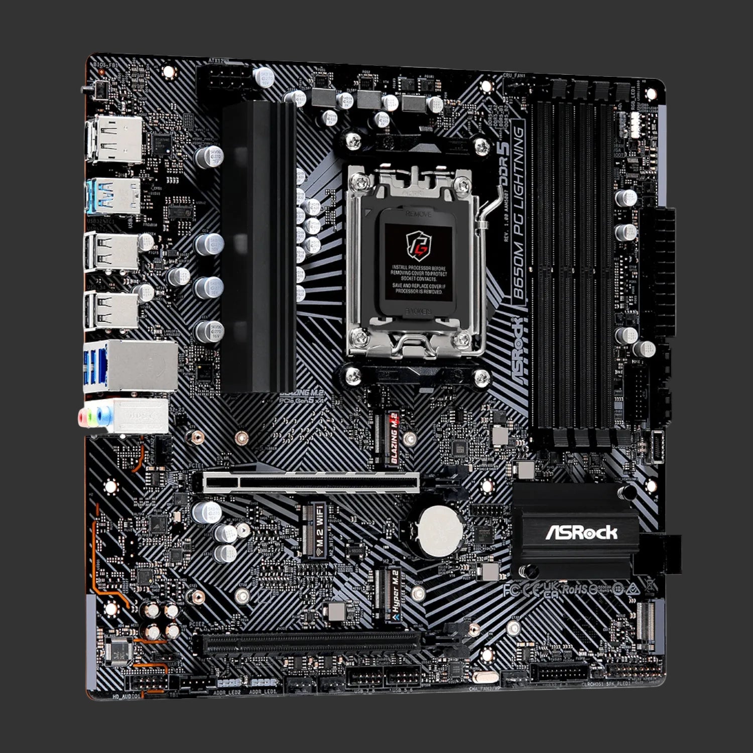 ASRock B650M PG Lightning AMD AM5 Micro ATX Motherboard