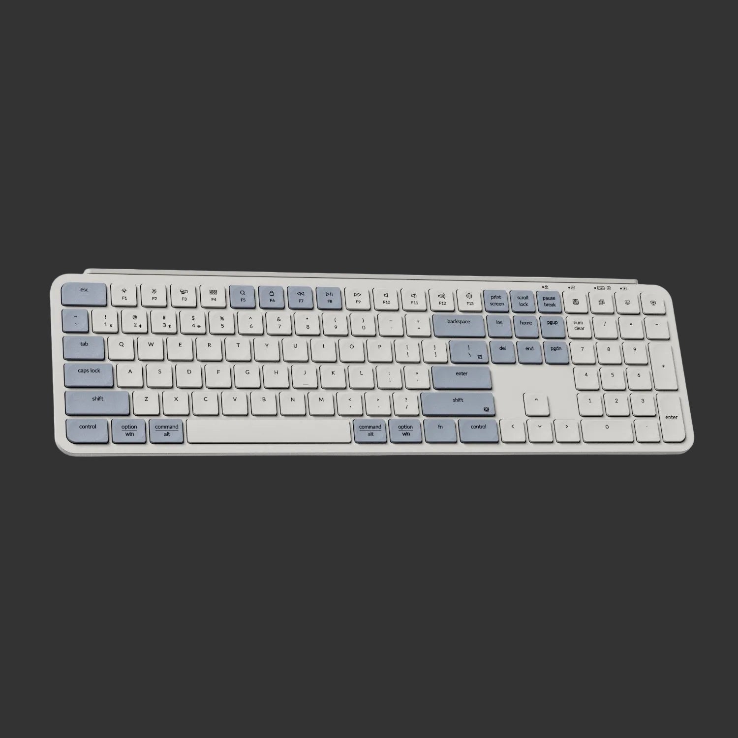 Keychron B6 Pro Ultra-Slim 100% Wireless Keyboard - Retro Blue