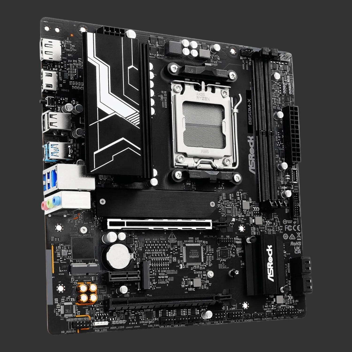 ASRock B850M-X WiFi AM5 Micro ATX Motherboard (DDR5, PCIe 5.0, Wi-Fi 6E)