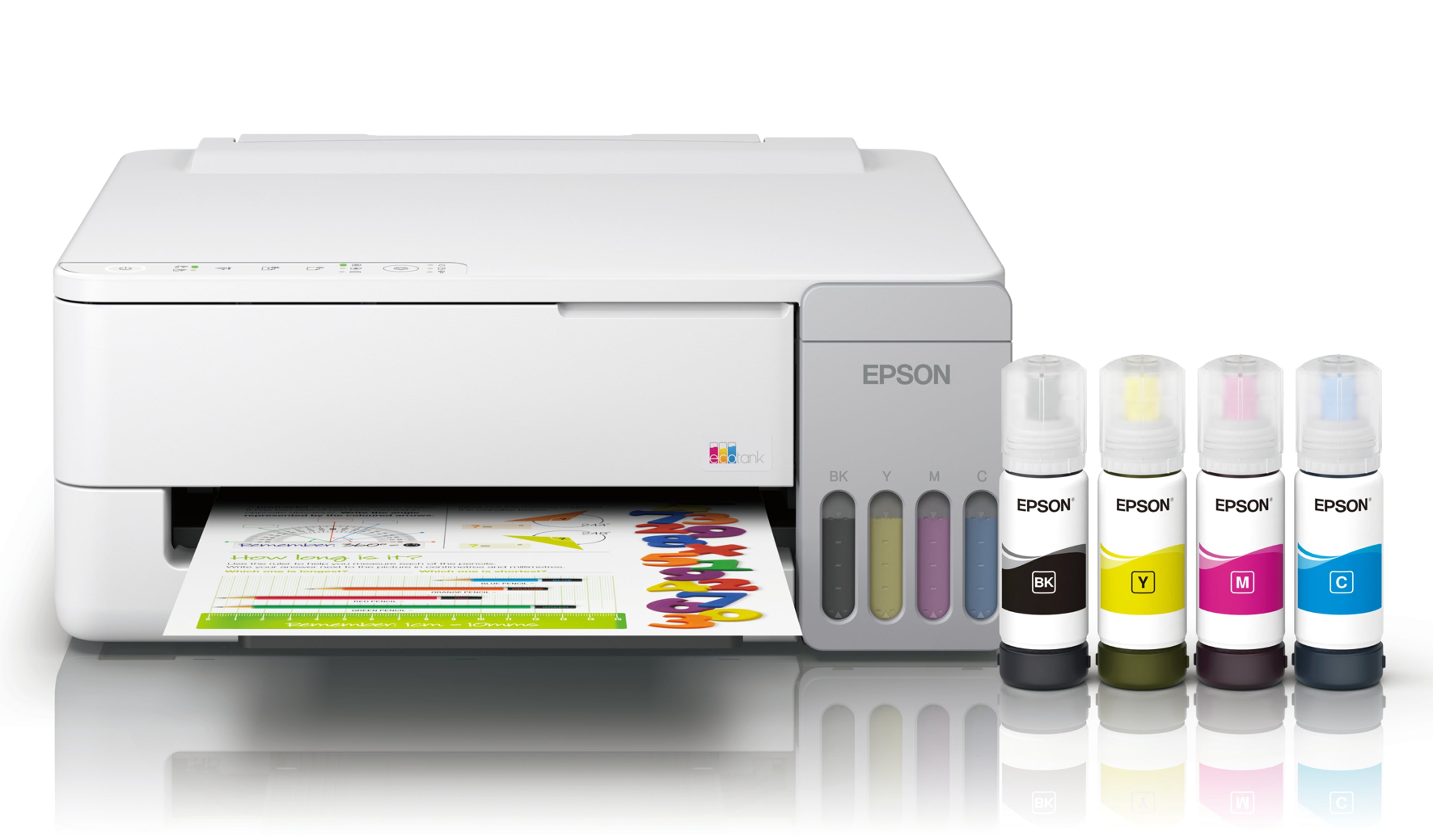 Epson EcoTank L1350 - high-performance print solution for modern house holds. 4 print speeds of up to 11.0 ipm (black) and 6.0 i