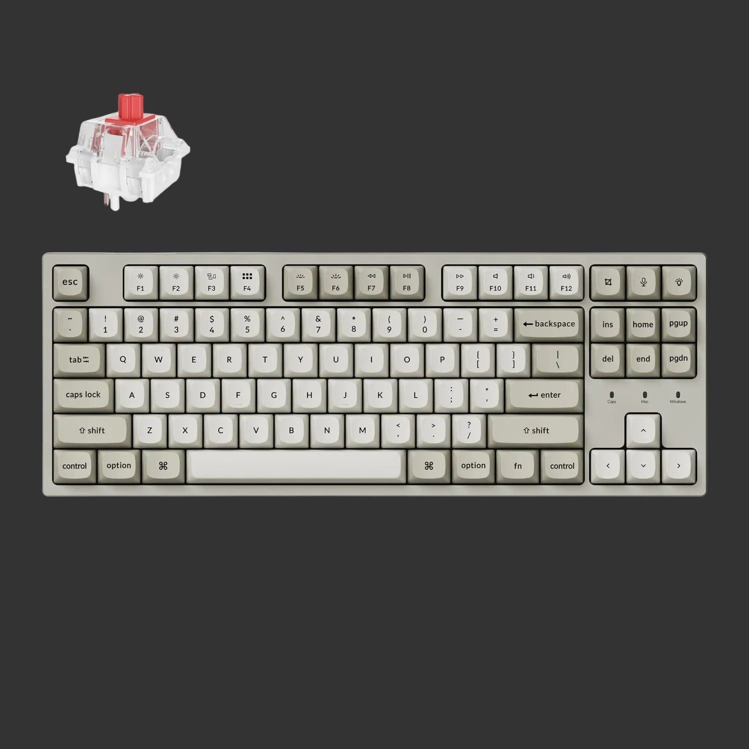 Keychron C1 Pro 8K 80% Super Red Hot-swappable RGB Wired Mechanical Keyboard