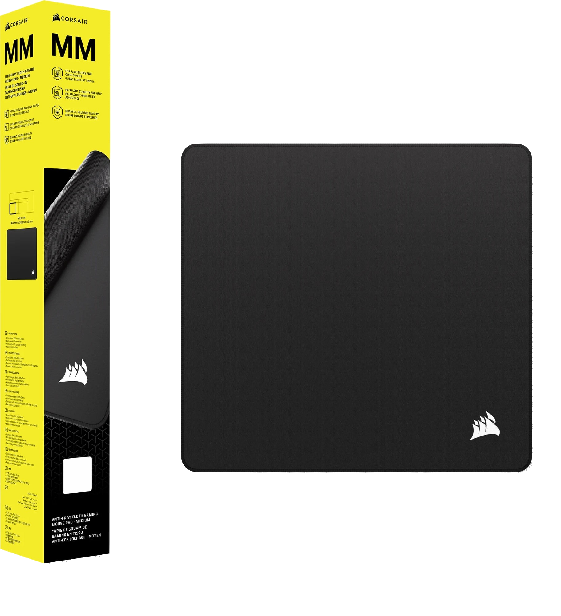 Corsair MM Anti-fray Cloth Gaming Mouse Pad - Medium