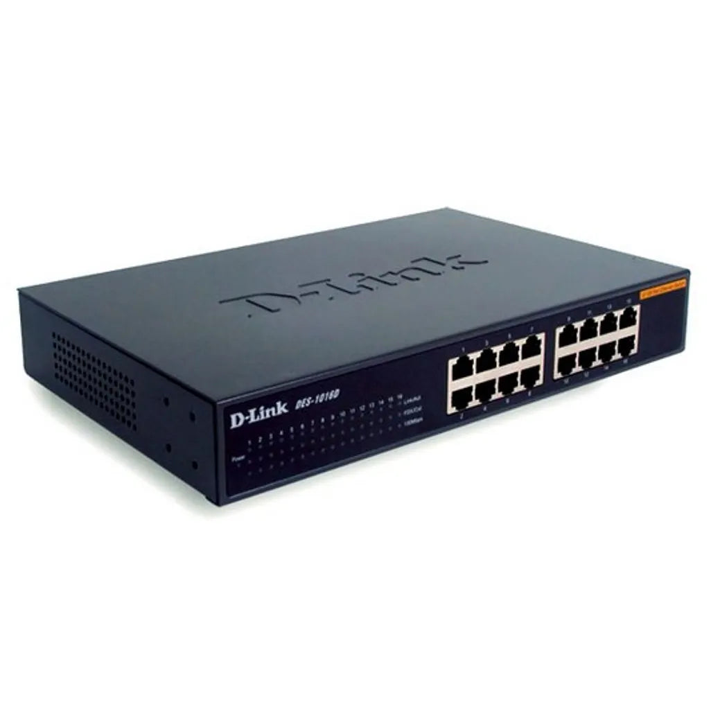 D-LINK 16 PORT 10/100 UNMANAGED SWITCH
