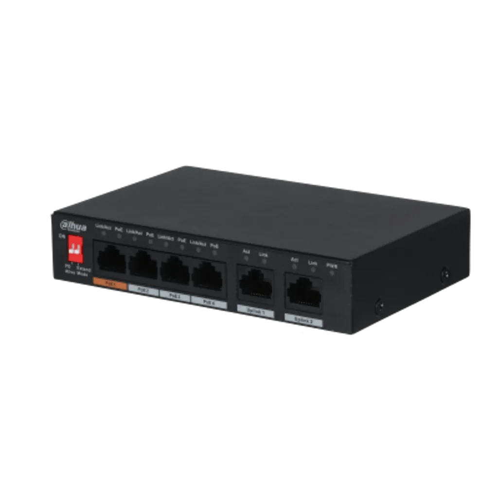 Dahua 6-Port 10/100Mbps Unmanaged Desktop Switch with 4 PoE Ports