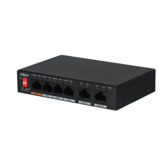 Dahua 6-Port 10/100Mbps Unmanaged Desktop Switch with 4 PoE Ports