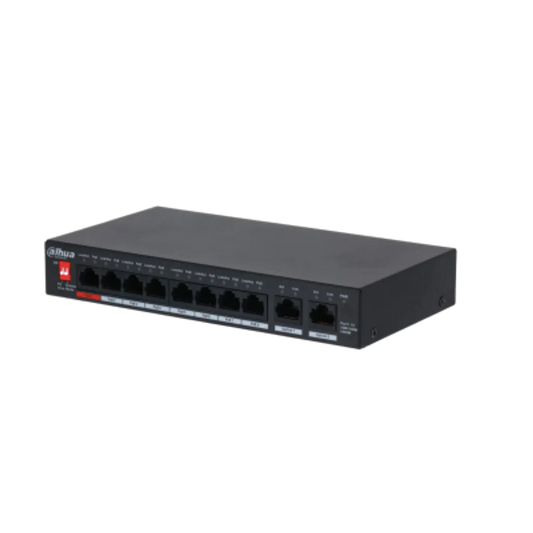 Dahua 10-Port Gigabit Unmanaged Desktop Switch with 8-Port PoE