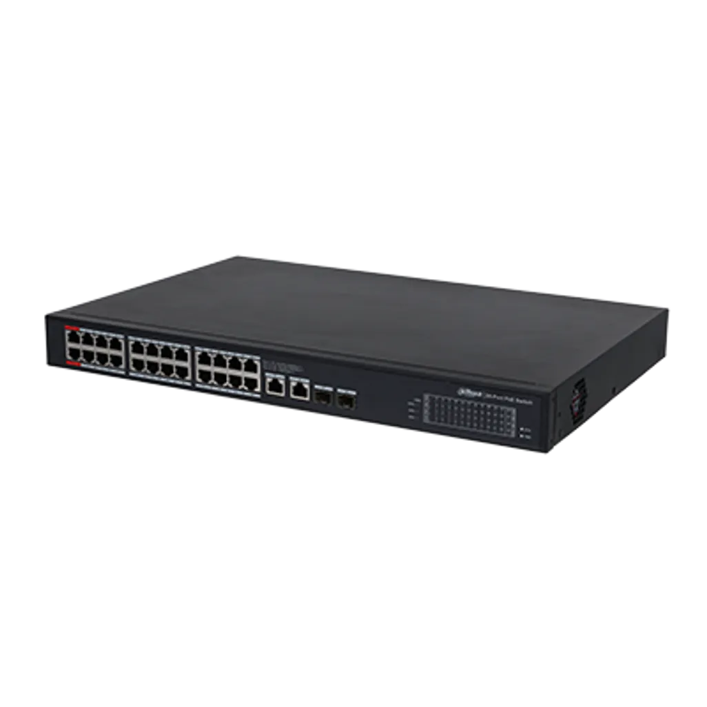 24 Port Intelligent PoE switch PoE budget 240W