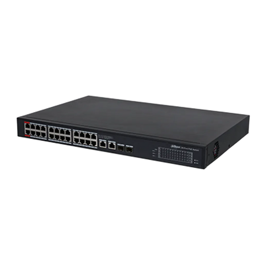 24 Port Intelligent PoE switch PoE budget 240W