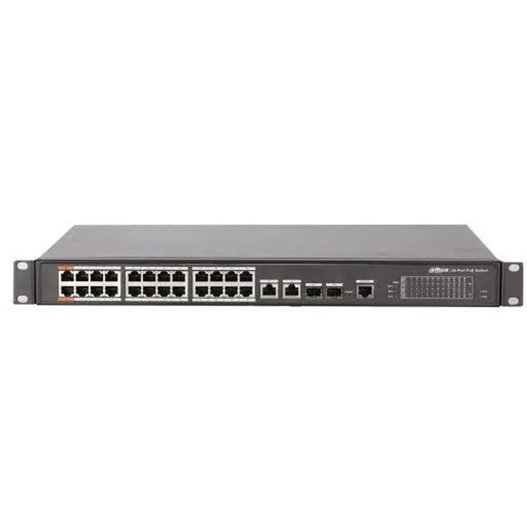 Dahua 24-port 100 Mbps + 2-port Gigabit Managed PoE Switch