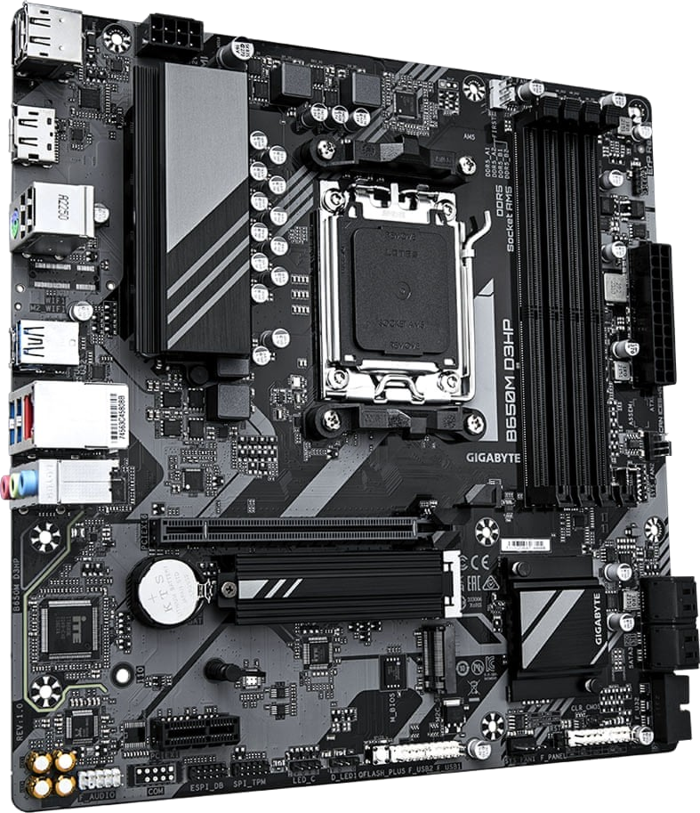 GIGABYTE AMD B650 Chipset for AMD AM5; 4x Dual DDR5; 2x M2; 1x HDMI 2x