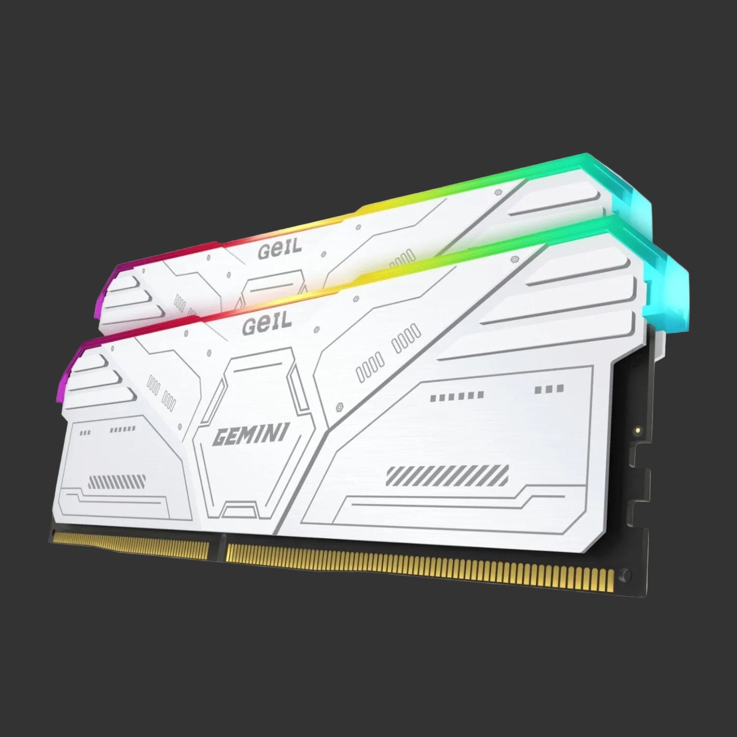 GeIL Gemini RGB 32GB DDR5 6000MHz Desktop Gaming Memory Kit (2 x 16GB) – White