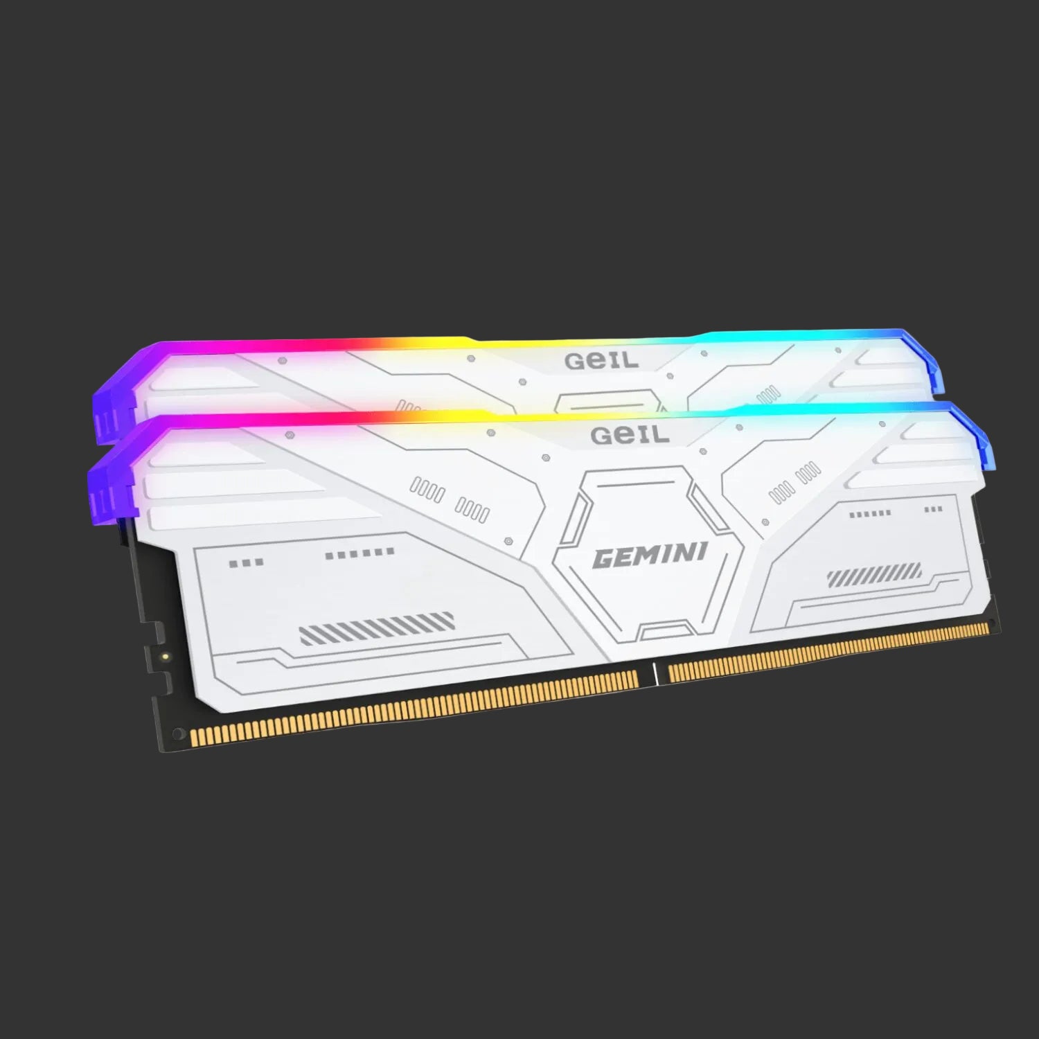 GeiL Gemini RGB 32GB KIT(2X16GB) 6000MHz DDR5 Desktop Gaming Memory - White