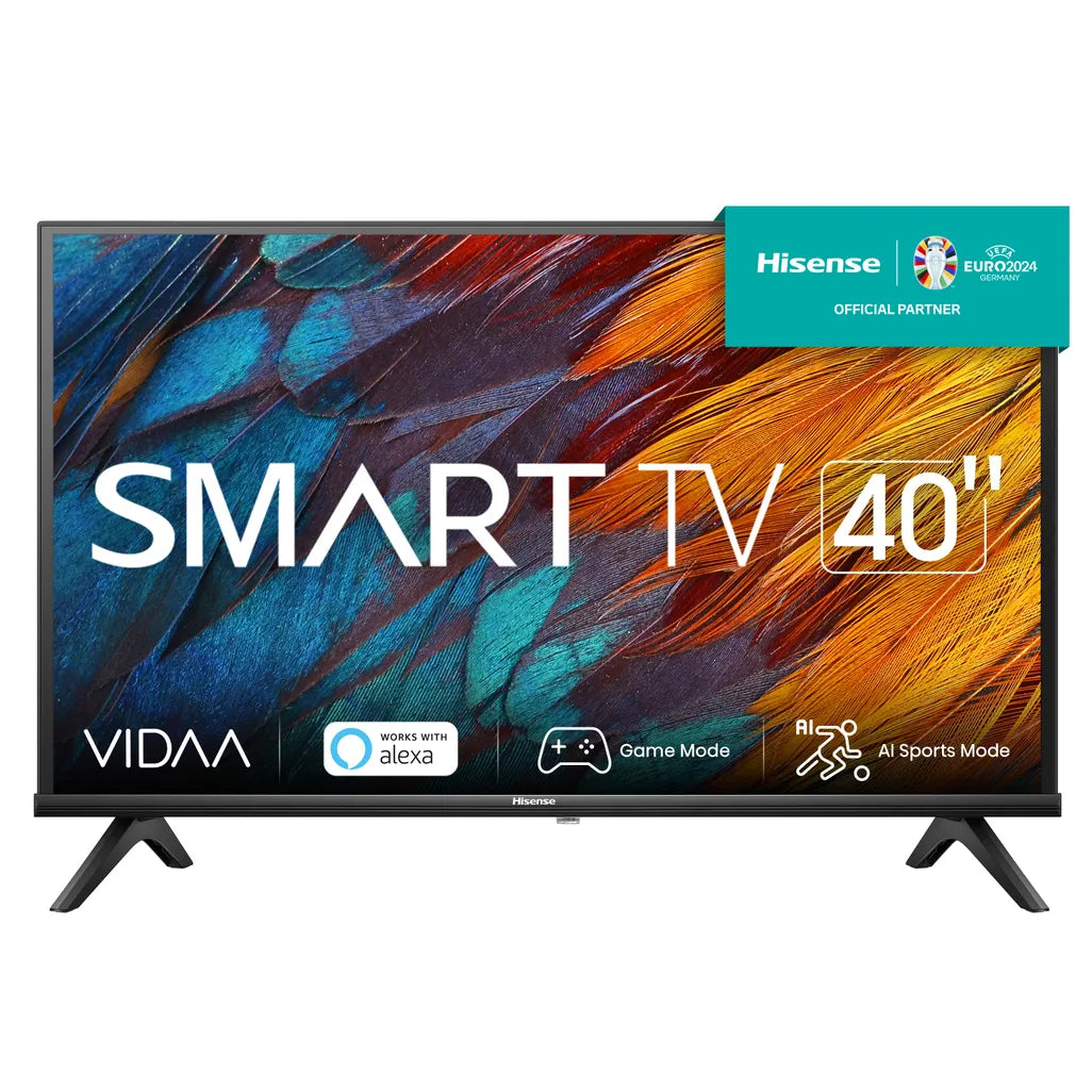 HISENSE LEDN40A4K 40'' HD SMART LED; NATURAL COLOUR ENHANCER;CLEAN VIEW;DTS Virtual:X™; BEZELLESS; WiFi; Dolby Audio; DTS HD; sh