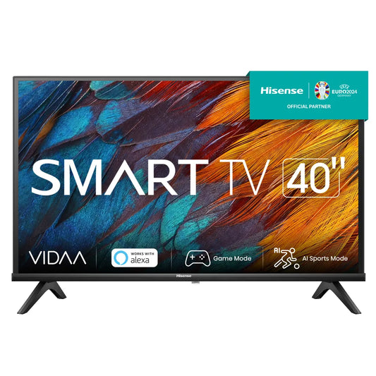 HISENSE LEDN40A4K 40'' HD SMART LED; NATURAL COLOUR ENHANCER;CLEAN VIEW;DTS Virtual:X™; BEZELLESS; WiFi; Dolby Audio; DTS HD; sh