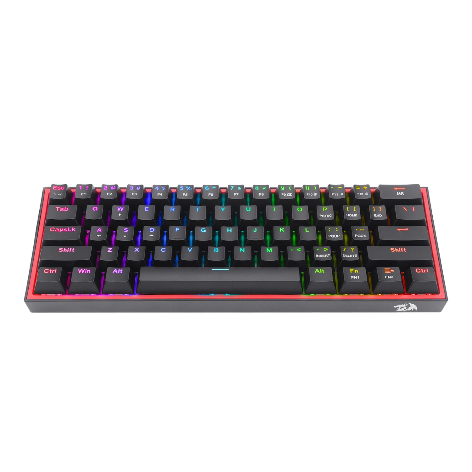 Redragon K617 FIZZ 60% Wired RGB Gaming Keyboard - Black