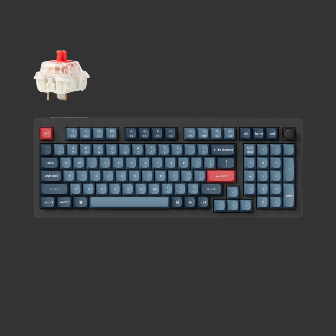 Keychron Red Keychron V5 Max Wireless Custom Keyboard - RED Switch