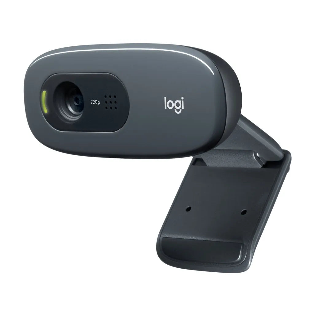 Logitech Webcam C270 HD Still 3MP HD Video Built in Mic Auto focus Grey
