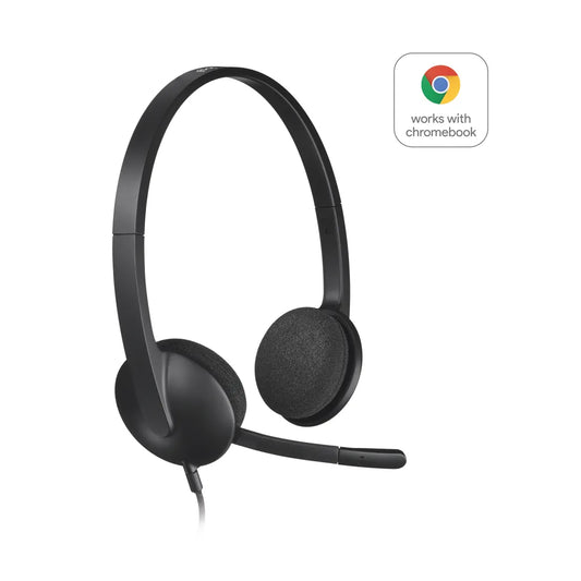 981-000475 - Logitech Headset H340 USB Stereo Internet headset over the head type with adjustable lightweight design