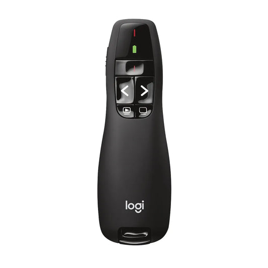910-001356 - Logitech Wireless Presenter R400 Red Laser Pointer  Up to 15 metre (2 4GHz) range  storable wireless USB receiver