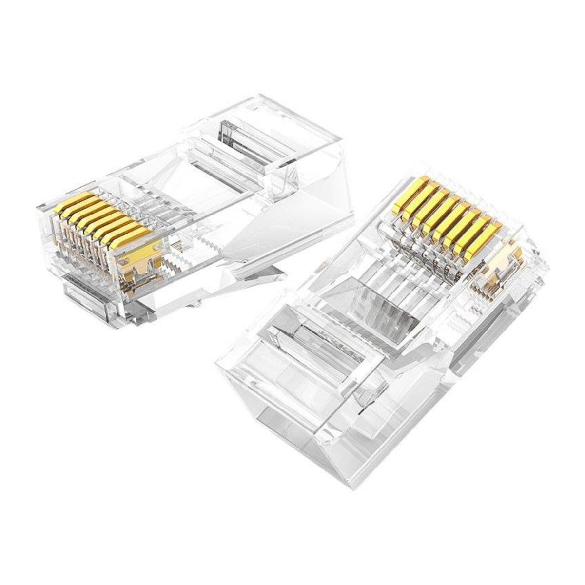 Modular Plug Rj 45 Panduit UGREEN Cat6 RJ45 Modular Plugs - Transparent with Gold Contacts (10 Pi