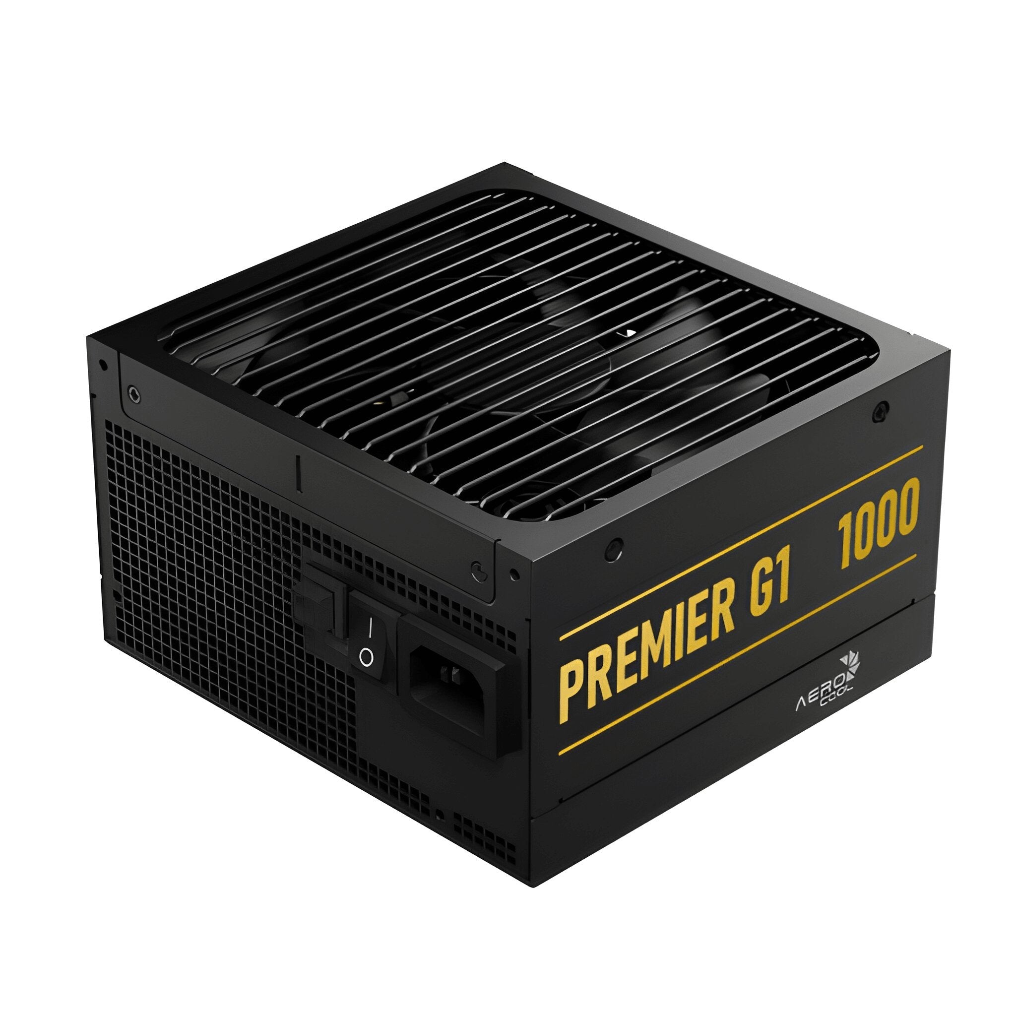 Aerocool Premier G1 Gold 1000W PSU - ATX 3.1 PCIe5.1 - ATX 24 PIN; 1x 4+4PIN CPU; 1x CPU 8PIN; 12x SATA; 2x PATA; 9x PCIe 6+2PIN