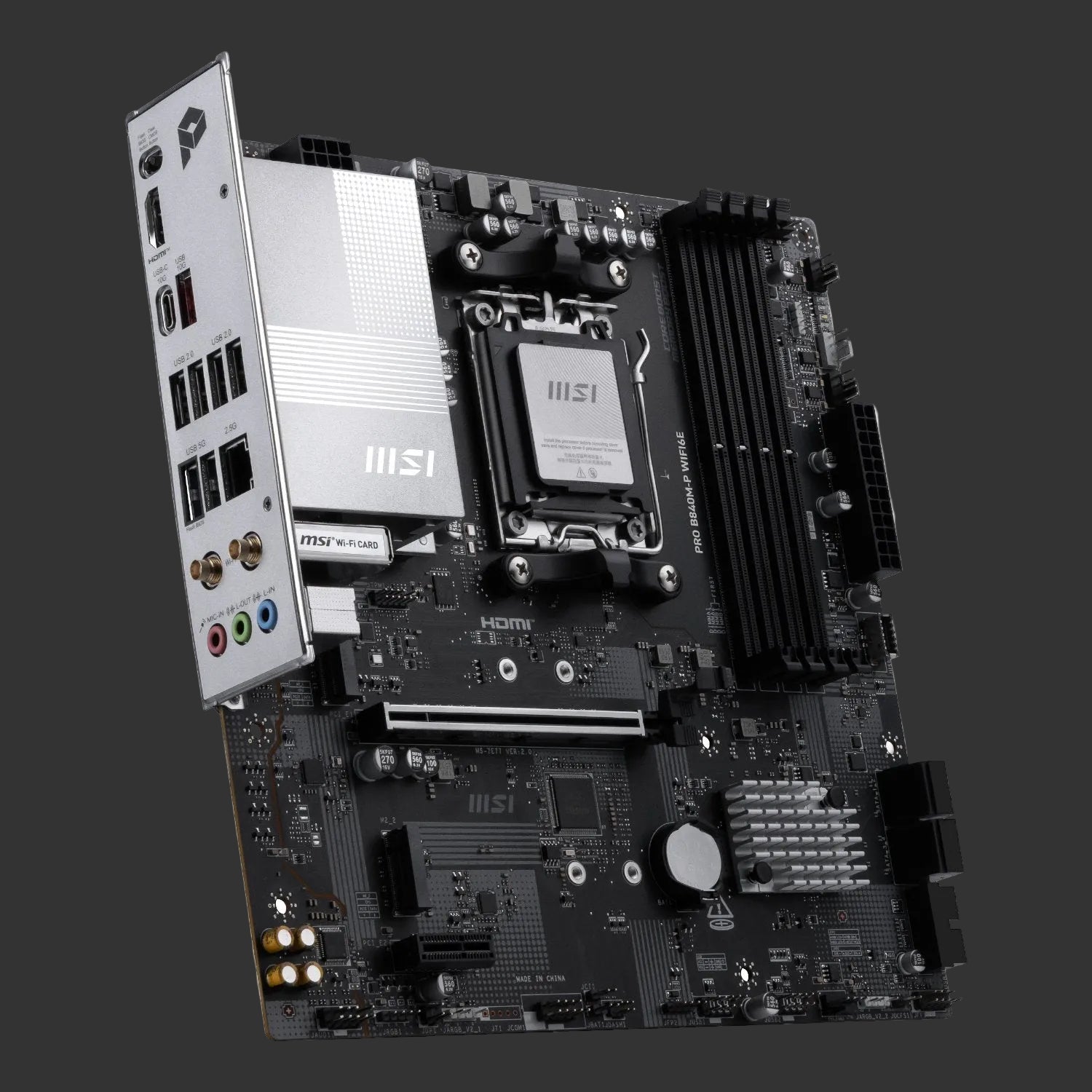 MSI PRO B840M-P Wi-Fi 6E AMD AM5 MATX Gaming Motherboard
