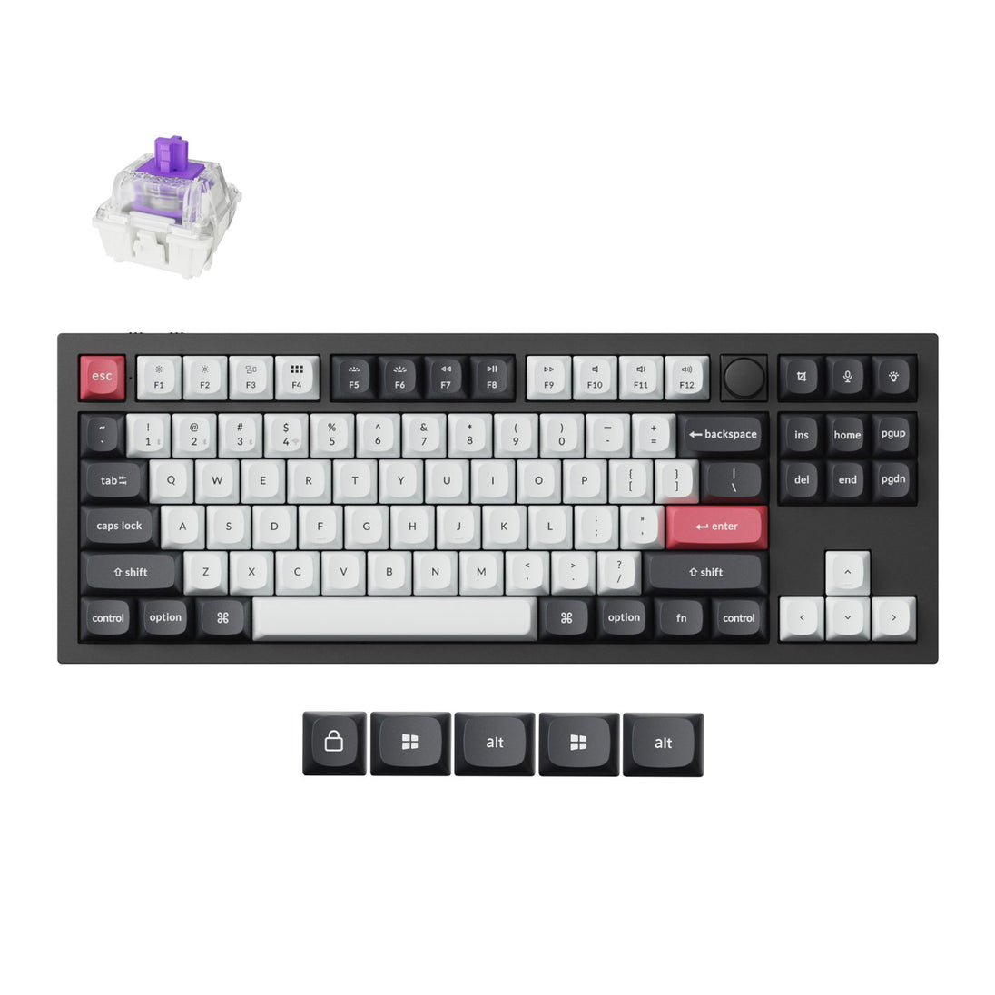 Keychron Q3 HE QMK 80% Wireless Custom Mechanical Keyboard (Nebula Swi