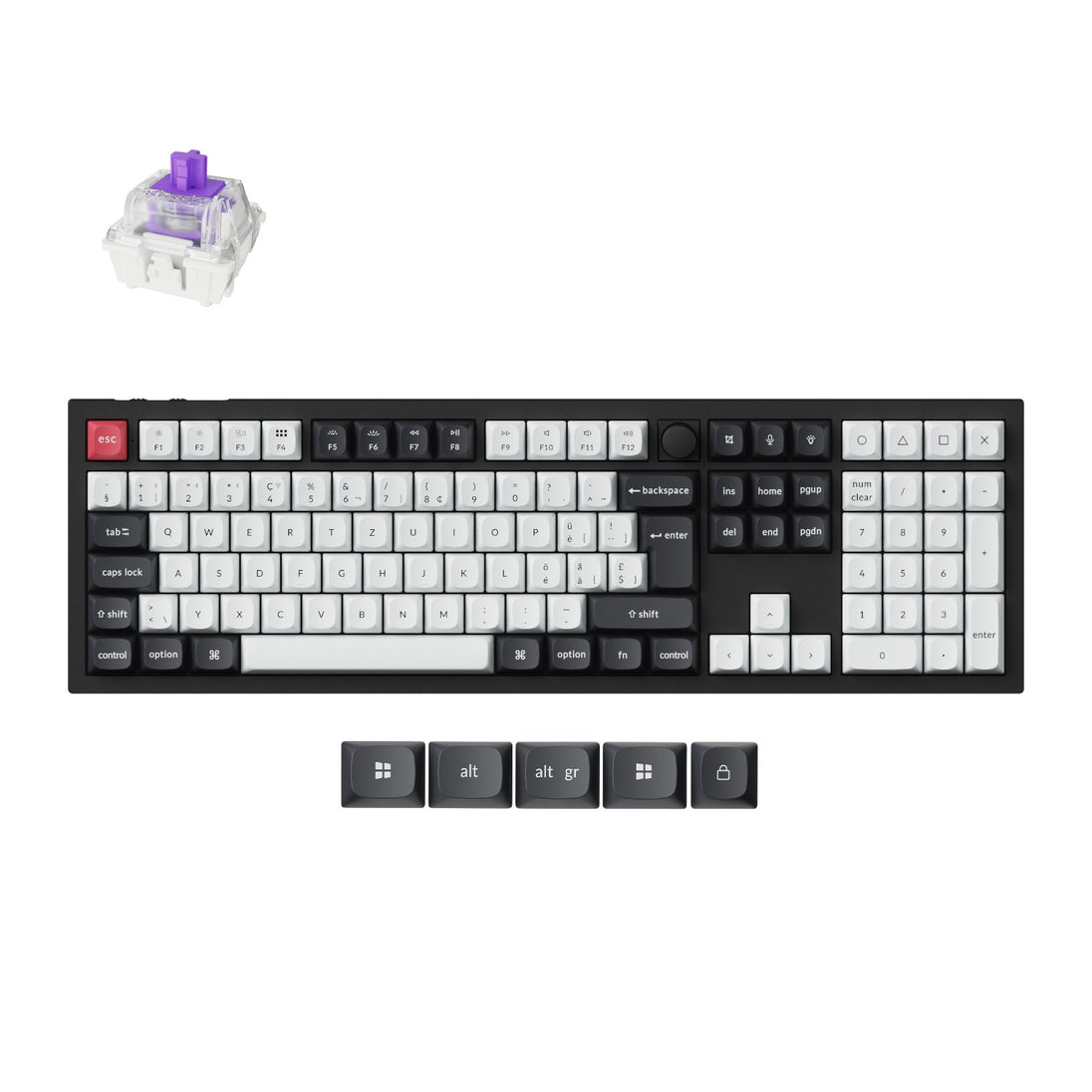 Keychron Q6 HE QMK Full-size Wireless Custom Mechanical Keyboard (Nebu