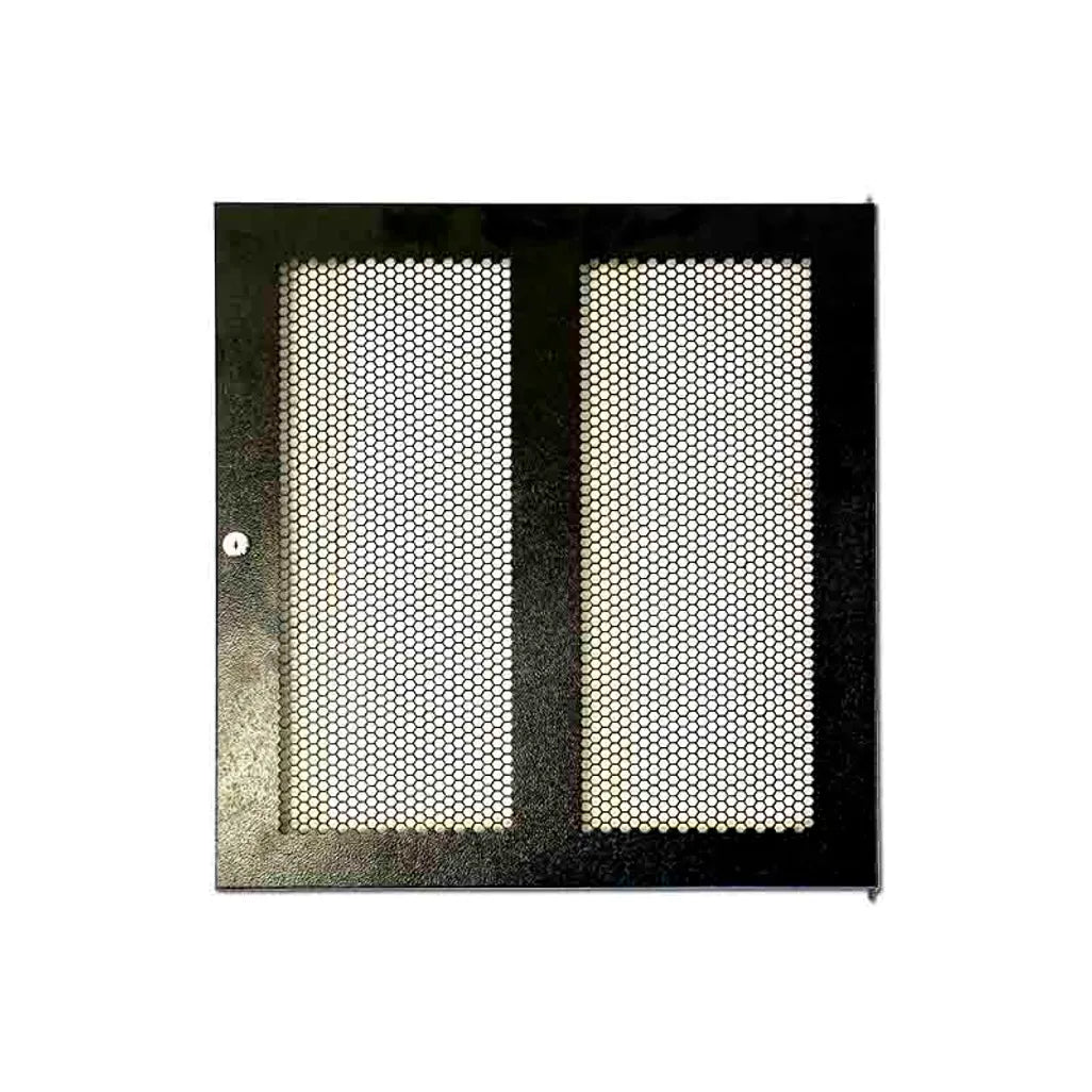 RCT 12U AP Pre-coated black wall mount cabinet 2x uprights 2x glands + Screws; 450mm GLASS DOOR.