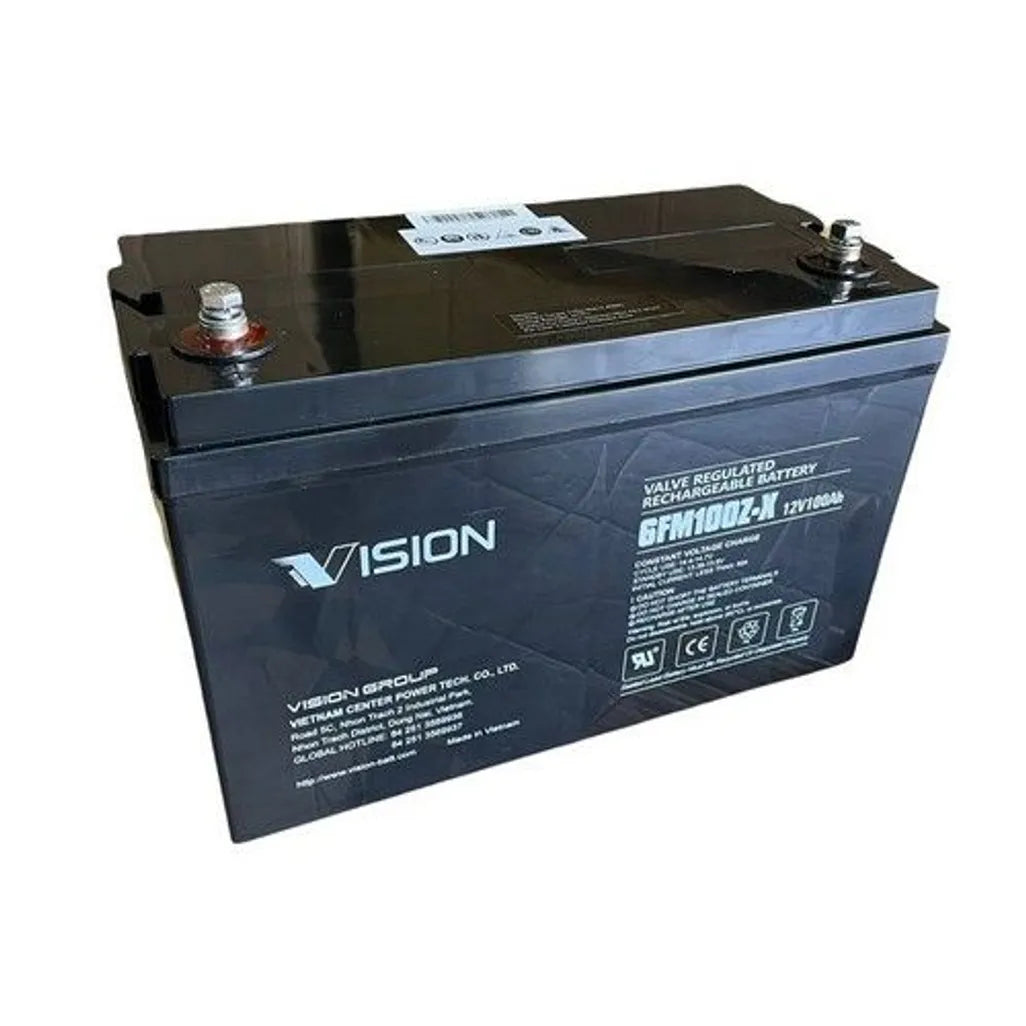 RCT VISION 6FM100Z-X 100Ah DEEP CYCLE AGM BATTERIES