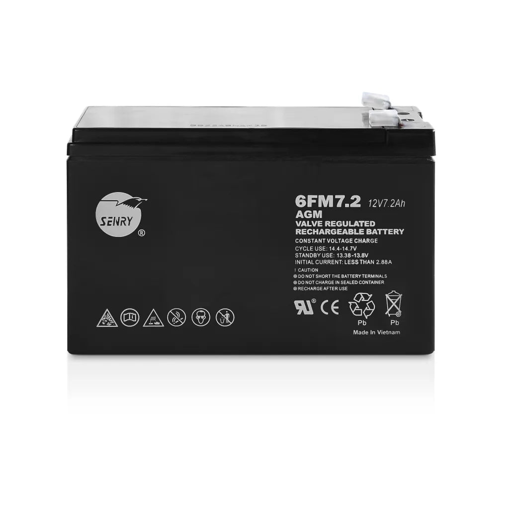 RCT SENRY 6FM7.2 12V DC 7AH RECHARGEABLE SEALED AGM BATTERY - 6 MONTH WARRANTY ONLY!