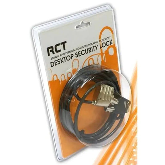 RCT Keyed 3 in 1 Notebook Security Lock; T-Bar; T-Bar Nano and Wedge Lock Slot Compatible; 2m