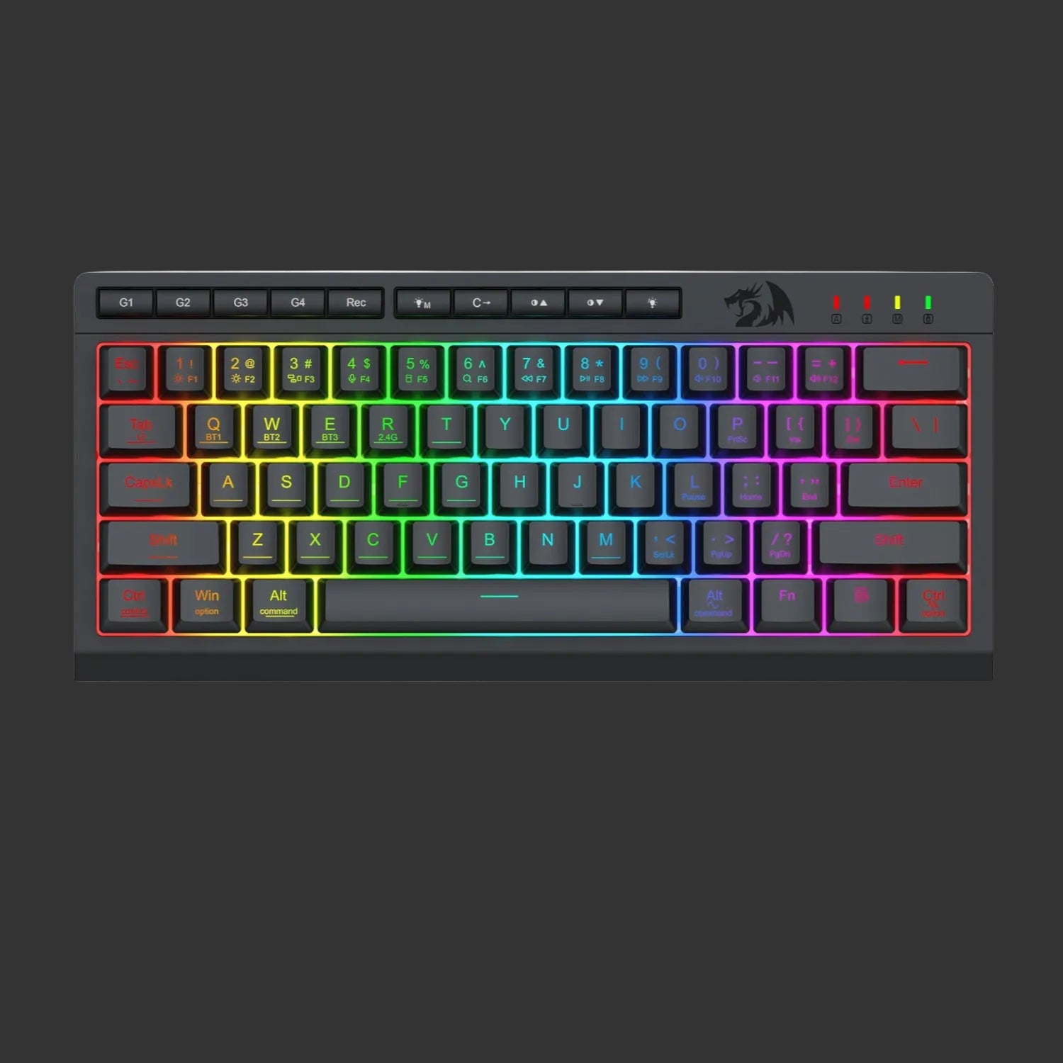Redragon SHIVA K522 PRO RGB Wireless Gaming Keyboard- Black