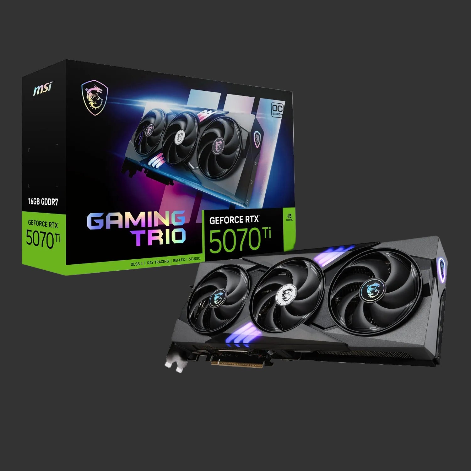 MSI GeForce RTX™ 5070 Ti 16G GAMING TRIO OC Graphics Card