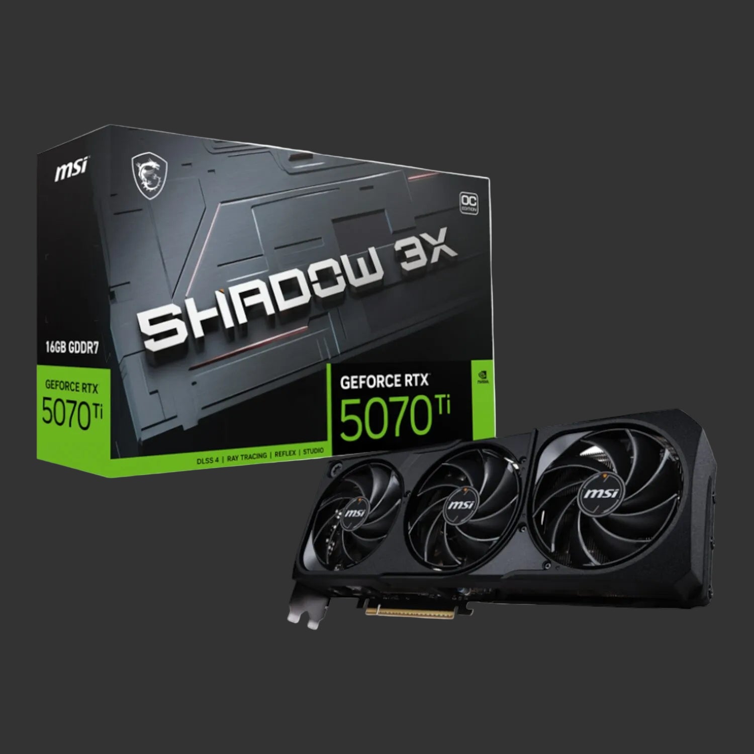 MSI GeForce RTX 5070 Ti 16GB GDDR7 SHADOW 3X OC Graphics Card