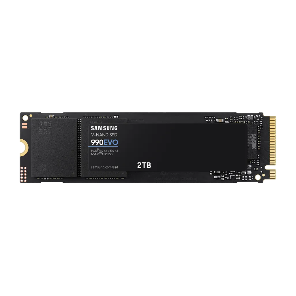 SAMSUNG MZ-V9E2T0BW 990 EVO 2TB NVMe SSD - Read Speed up to 5000 MB/s; Write Speed to up 4200 MB/s; Random Read up to 700;000 IO
