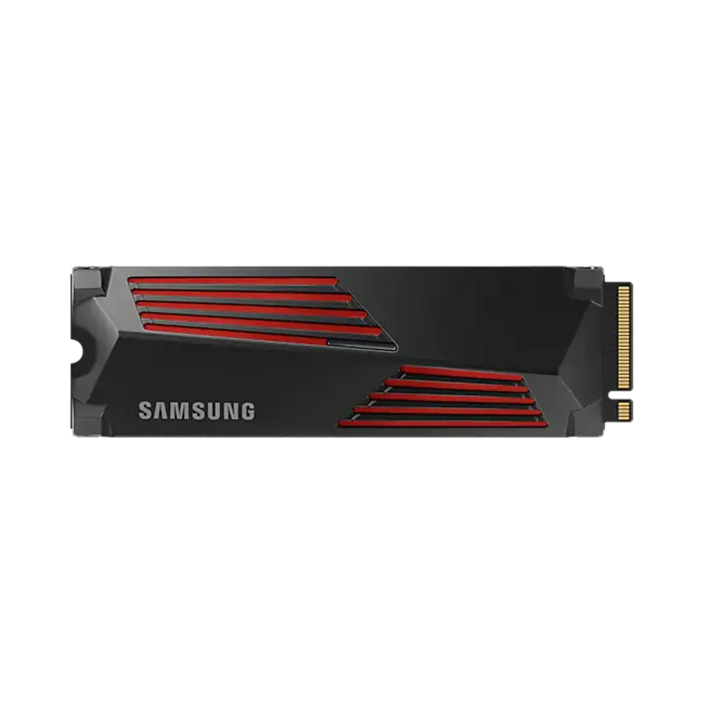 SAMSUNG MZ-V9P1T0CW 990 PRO 1 TB NVMe SSD W/Heatsink - Read Speed up to 7450 MB/s; Write Speed to up 6900 MB/s; Random Read up t