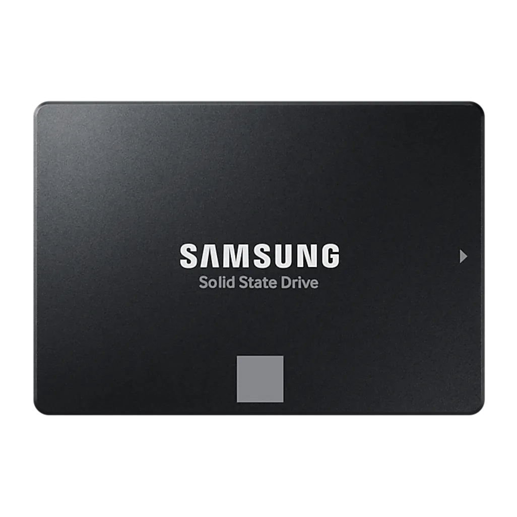 Samsung MZ-77E1T0BW 870 EVO 1 TB SATA SSD; Read Speed up to 560 MB/s; Write Speed up to 530 MB/s; Random Read Max 98000 IOPS; MK