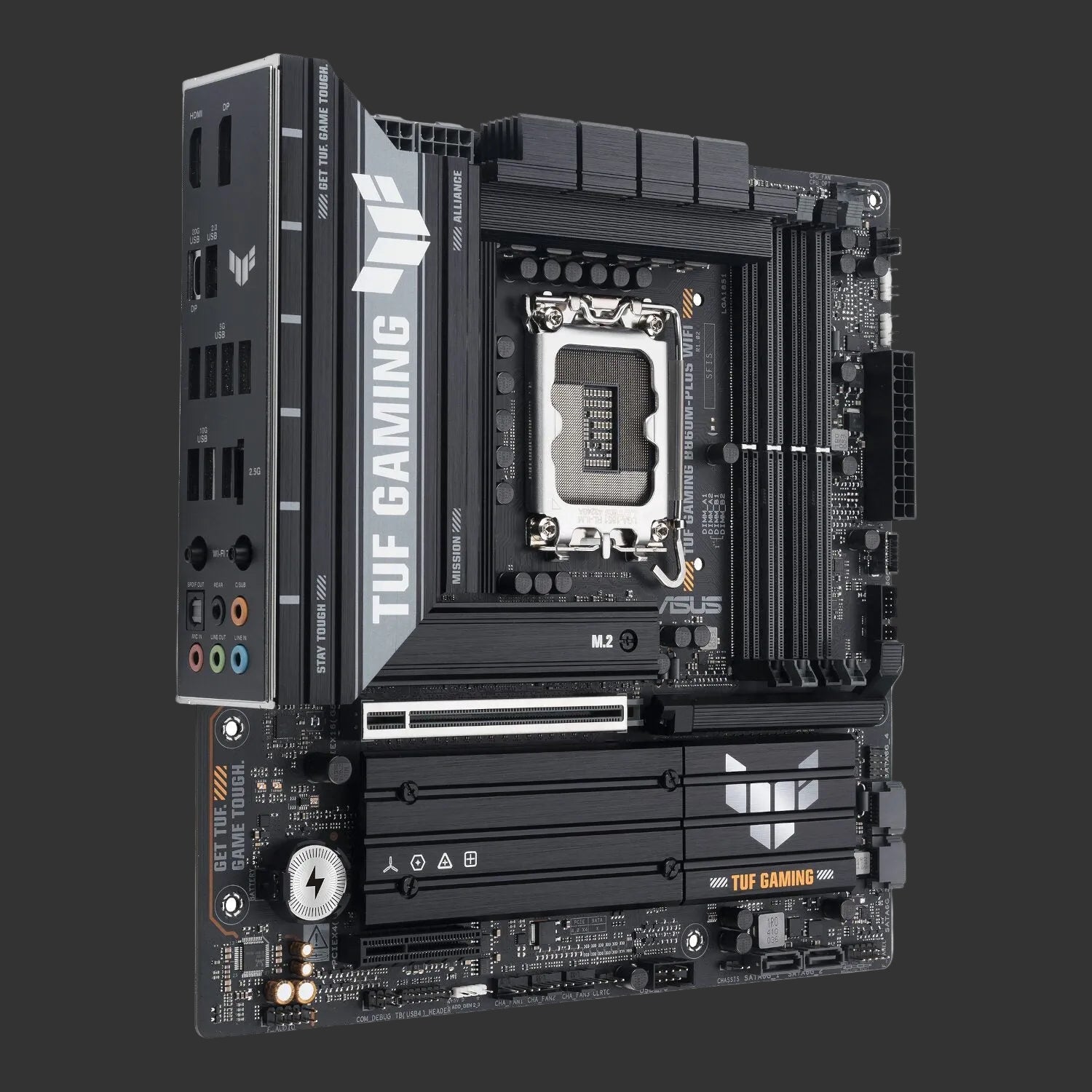 Asus TUF Gaming B860M-Plus Wi-Fi M-ATX Motherboard – Intel LGA1851, DDR5, PCIe 5.0. Wi-Fi 7
