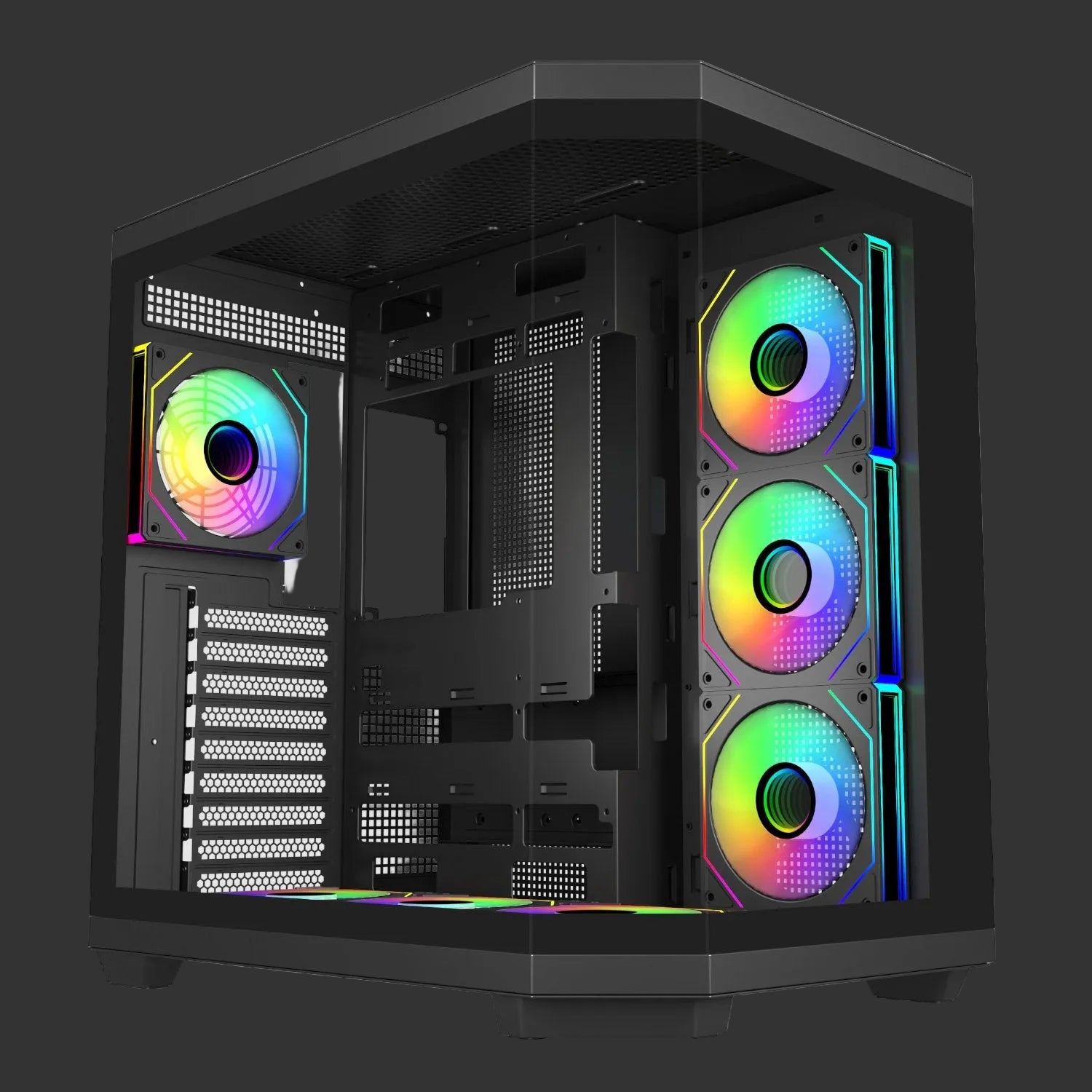 FSP U580 ARGB ATX Ultra Tower Gaming Chassis - Black