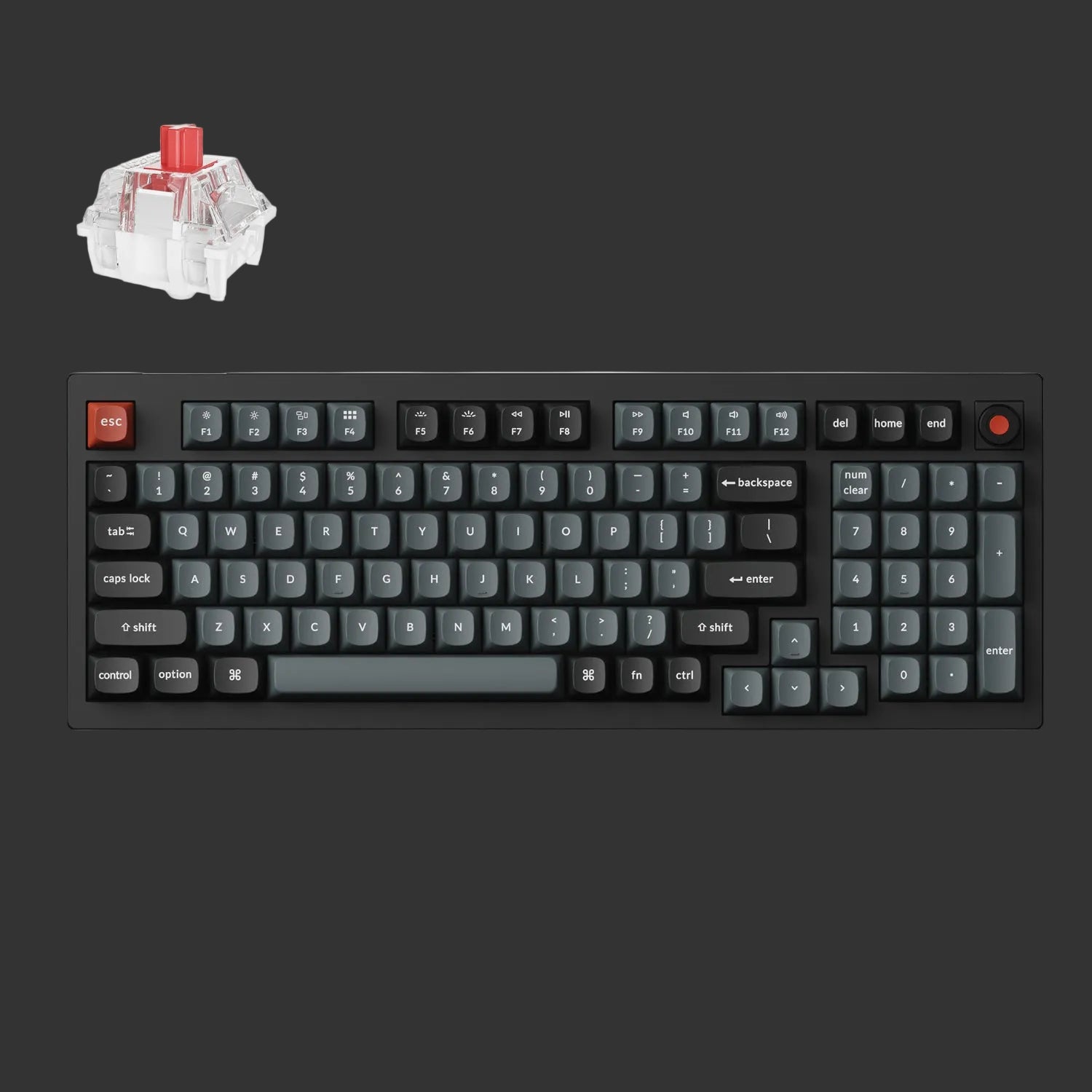 Keychron V5 Ultra 96% 8K Red Switch Hot-Swapple Silk POM RGB Wireless Keyboard