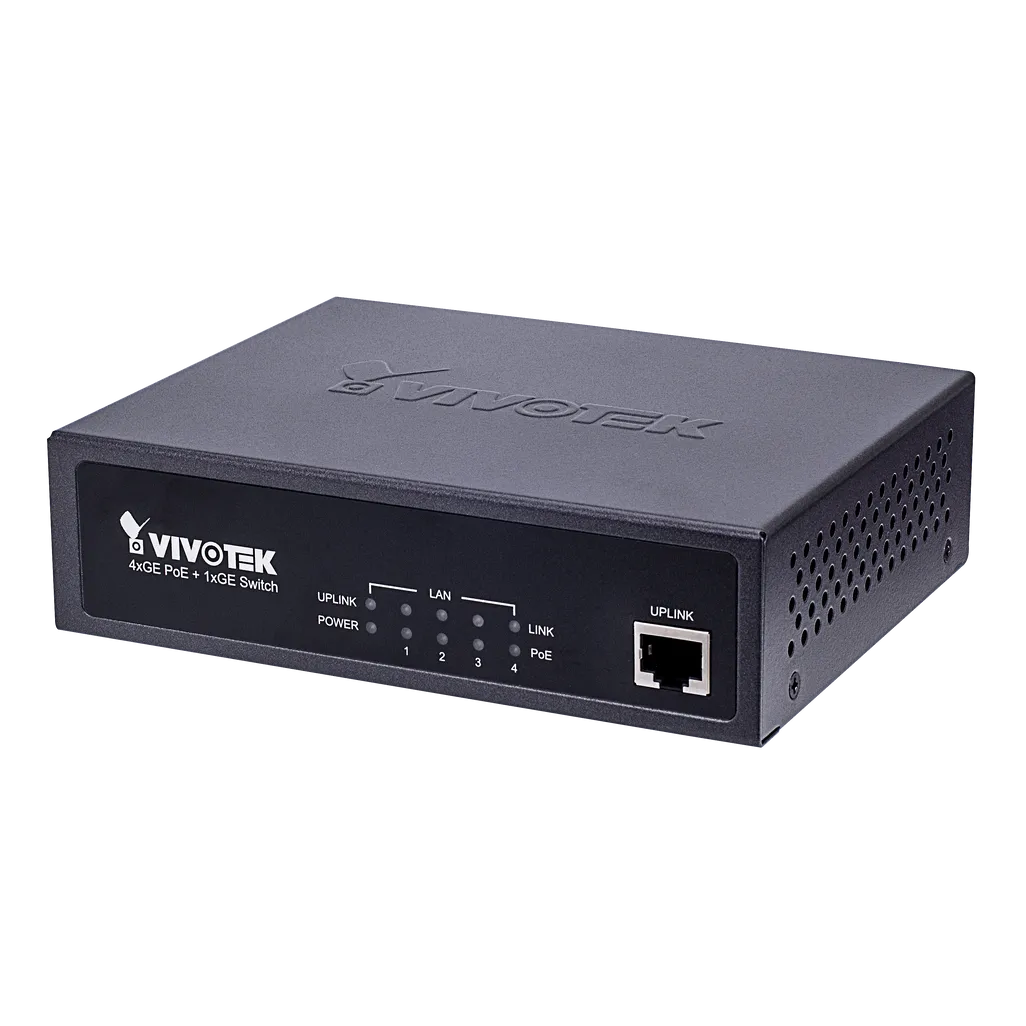 VIVOTEK Unmanaged 4xGE PoE + 1xGE Switch