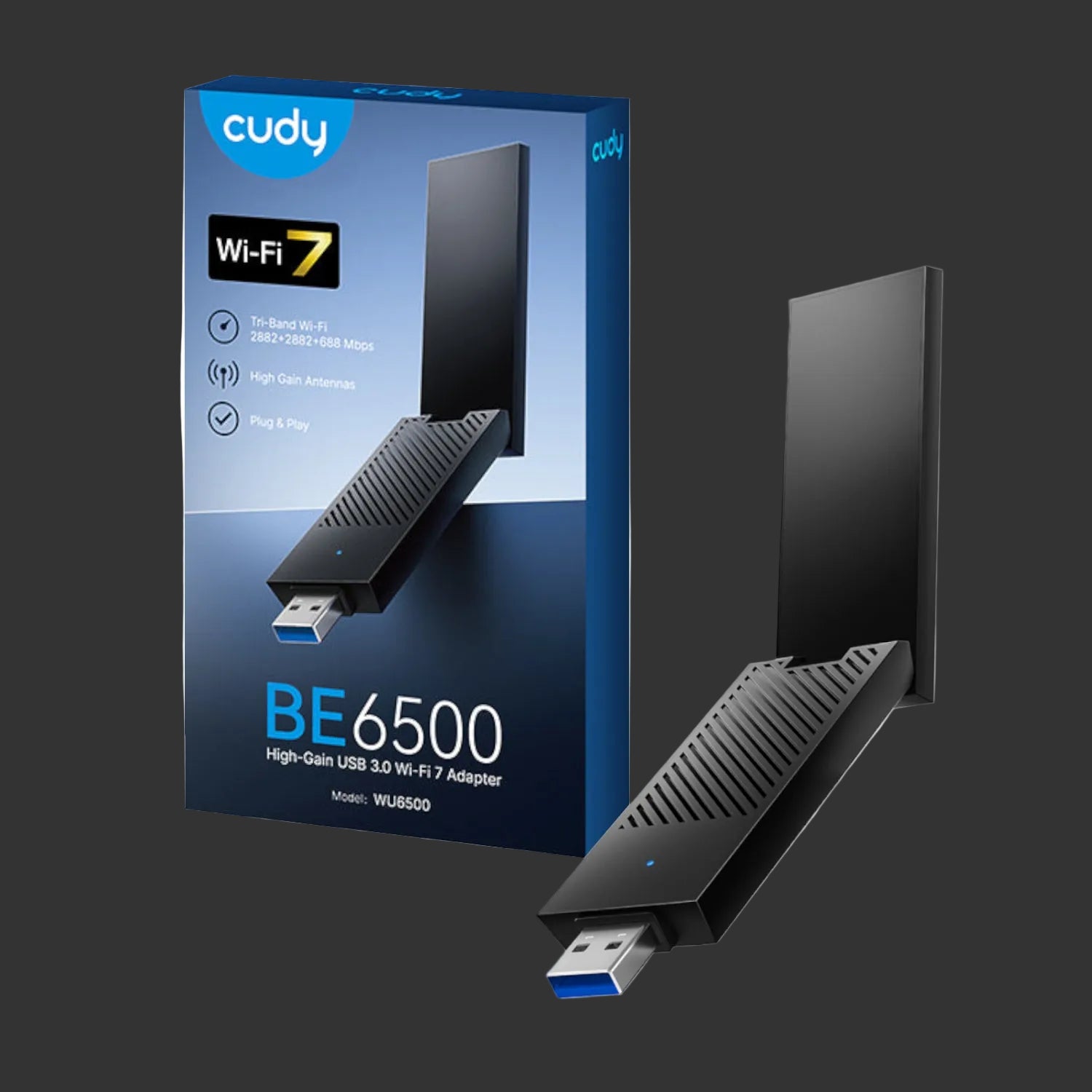 Cudy BE6500 Tir-Band Wi-Fi7 USB 3.0 Adapter