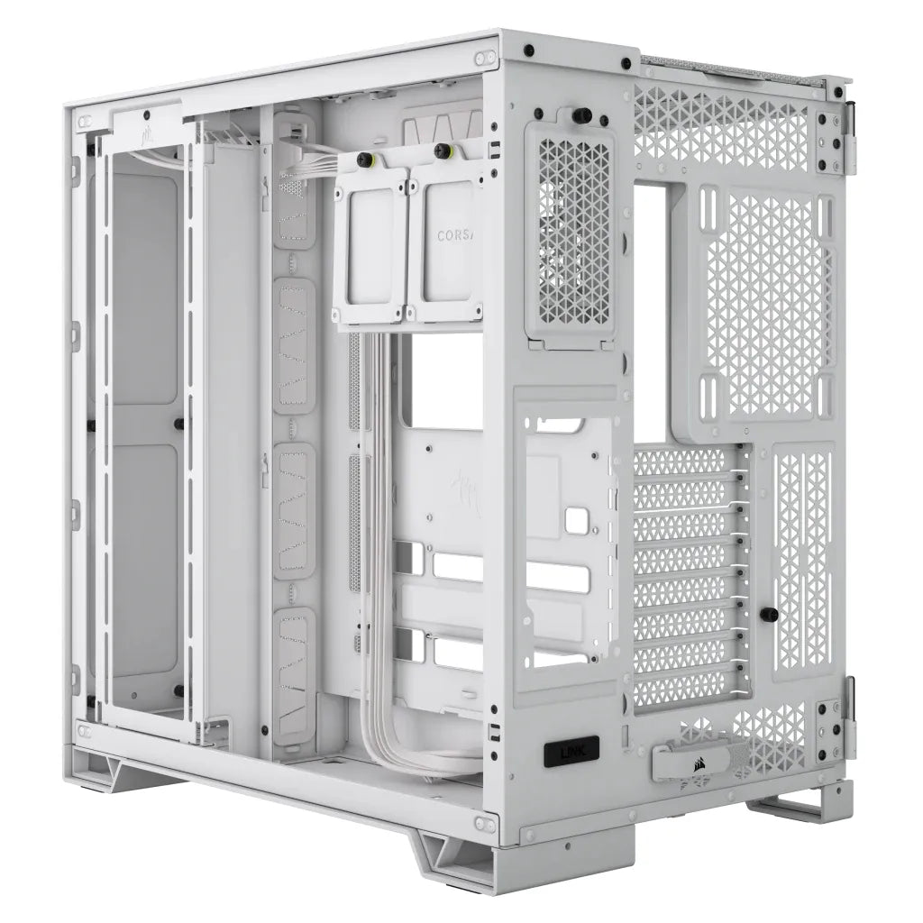 6500D Airflow White Tempered Glass Mid-Tower; 2x 3.5'' |  2x 2.5'' Drive Bays; Up to 360mm Radiator compatible