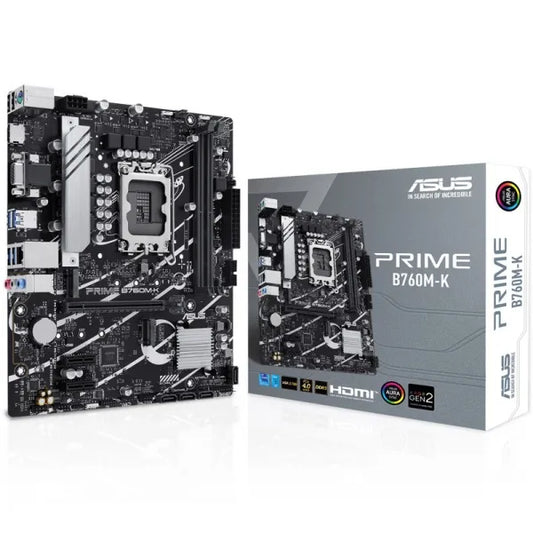 ASUS Motherboard/LGA1700/12/13/14th Gen/DDR5/2xDIMM/Max.92GB/ 2xM.2/4xSATA/ 1xPCIe4x16/2xPCIe4x1/1xHDMI/1xVGA/PS2/6xUSB