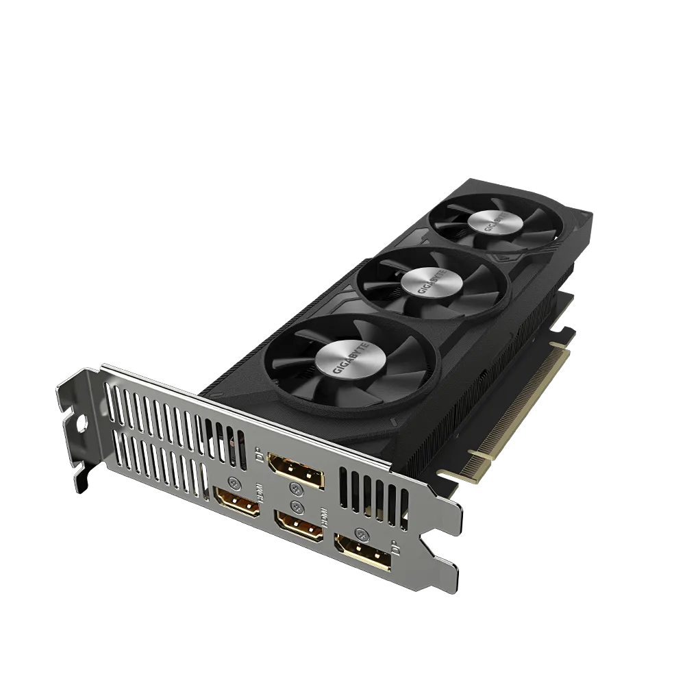 GIGABYTE nVidia GeForce RTX 4060 OC - 8GB GDDR6; 128-Bit Memory Bus; 0; 2x HDMI; 2x DisplayPort; Low Profile. Min 450W PSU