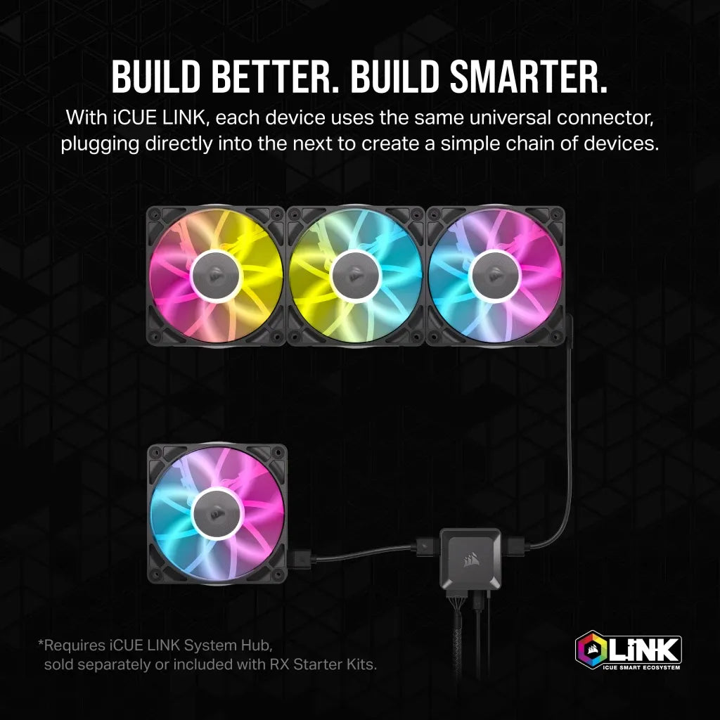 Corsair RX RGB Series; iCUE LINK RX120 RGB; 120mm Fan; Single Pack
