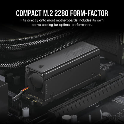 Corsair MP700 PRO 1TB M.2 NVMe PCIe Gen. 5 x4 SSD with Cooler; Read Up To 11 700MB/s; Write up to 9600MB/s